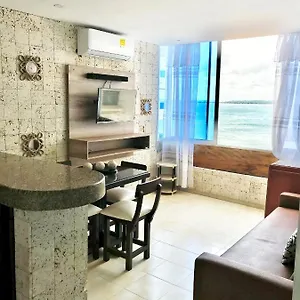 Cómodo Aparta-estudio Con Vista Al Mar- Zona Norte Apartamento Cartagena